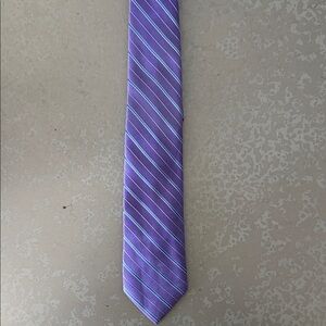 Izod Purple and Blue Striped Kids Tie